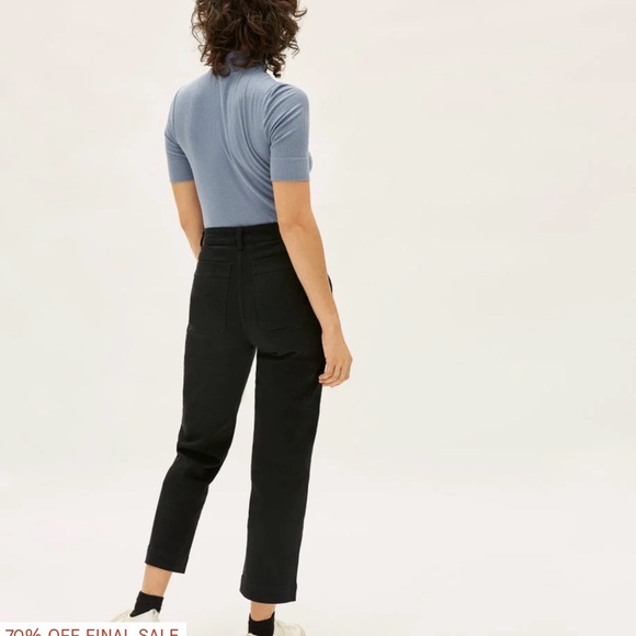 NWOT Everlane Straight Leg Crop - Black - Picture 2 of 6